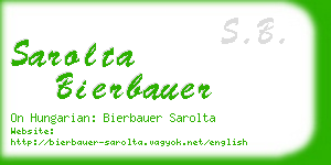 sarolta bierbauer business card